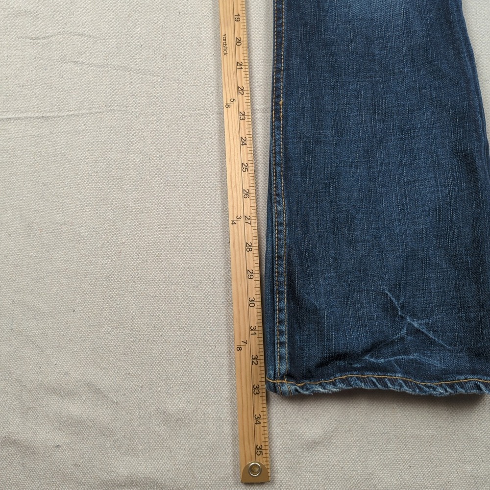 1921 Jeans Womens 28 Blue Surplus Flare Distressed Faded Boho - Picture 5 of 16